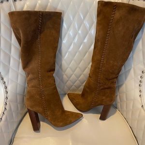 Steve Madden tressa cognac suede boot